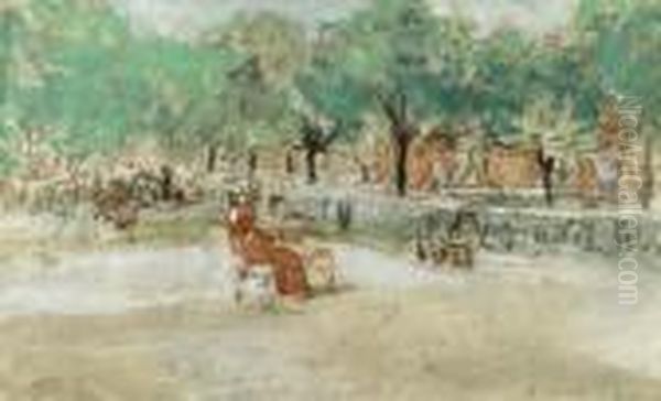 On The Terrace Of The Luxembourg Gardens, Paris - view 1