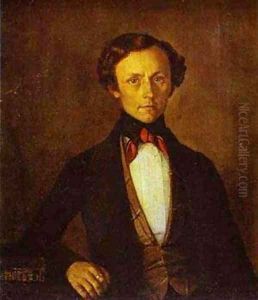 Portrait Of Va Preobrazhensky 1850s