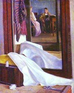Reflection In The Mirror Second Half Of 1840s by Grigori Vasilievich Soroka