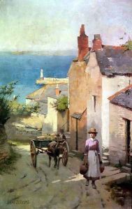 Newlyn from the bottom of Adit Lane, 1886-94 by Leghe Suthers
