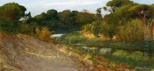 An outlet of the Fosano Canal by Giulio Artistide Sartorio