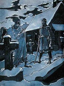 The Aid of the Dead, illustration from the Legends of Alsace by Georges Spetz, 1905 by Joseph Sattler