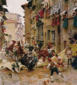 La Ripresa Del Barberi by Raffaelo Sorbi