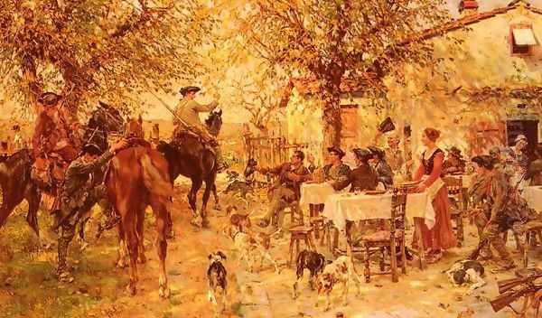 The Departure of the Hunting Party - view 1