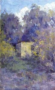 Landscape with Cottage by Clara Southern