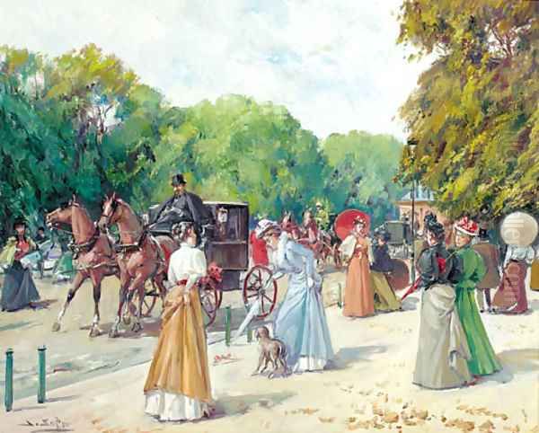 A bustling Parisian street - view 1