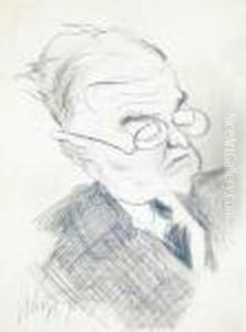 Portret Nieznanego Pana W Okularach, 1937 R. Portret Nieznanego Pana W Okularach, 1937 R.