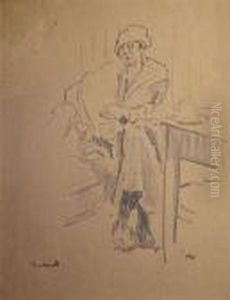 Portrait Of Nina Hamnett by Walter Richard Sickert