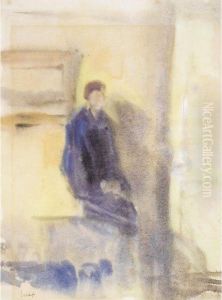 Woman In Blue, Seated In An Interior by Walter Richard Sickert