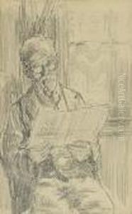 Man Reading The Paper. by Walter Richard Sickert