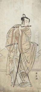An Actor Playing a Flute An Actor Playing a Flute by Katsukawa Shunsho
