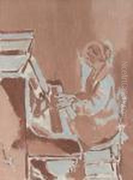 Girl Playing A Piano - view 1