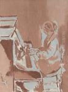 Girl Playing A Piano by Walter Richard Sickert