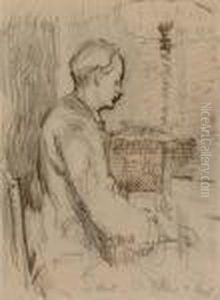 Rupert Lee Playing The Piano by Walter Richard Sickert