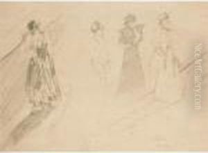 Standing Figures At The Old Middlesex by Walter Richard Sickert