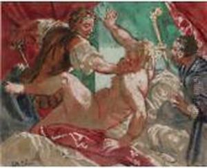 Rape Of Lucretia (after Palma) by Walter Richard Sickert