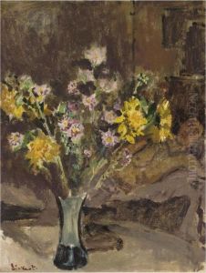 Nude Behind Flowers by Walter Richard Sickert
