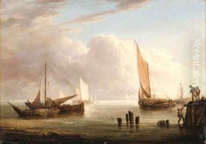 A harbor scene by Joseph Stannard