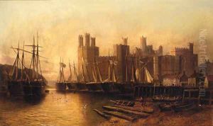 Caernarvon Castle From The Quay by John Syer