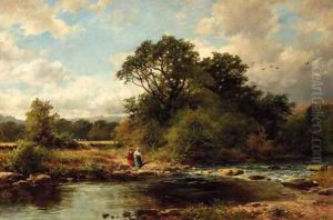 Crossing the river by John Syer