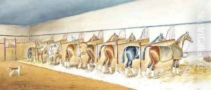 In the stables by Henry William Standing