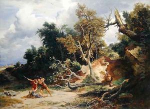 The Ambush Afternoon c.1856 by Johann Wilhelm Schirmer
