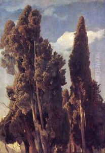 Cypresses by Johann Wilhelm Schirmer
