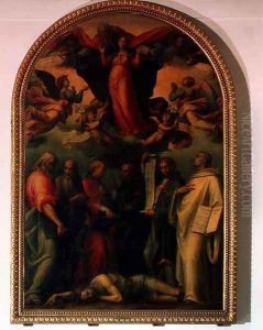 The Dispute of the Doctors of the Church over the Immaculate Conception by Giovanni Antonio Sogliani