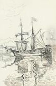 Sailing Boats In Harbour by Paul Signac