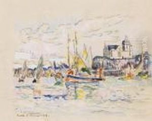 Sables D'olonne, Vue Du Port. by Paul Signac