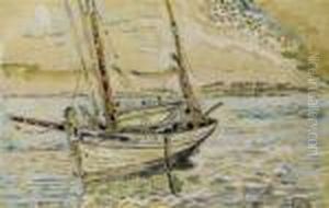 Lomalo, Sailing Ship Before The Coast by Paul Signac