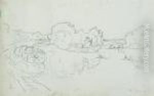 Peniche Sur La Seine by Paul Signac