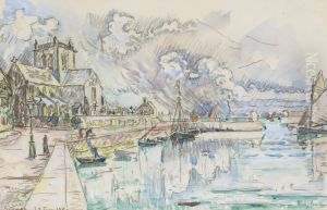 Barfleur, Le Port by Paul Signac