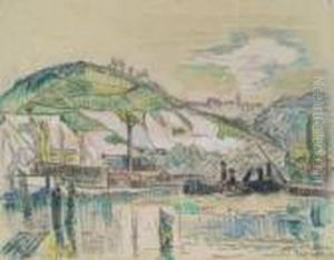 Vue De Rouen. by Paul Signac