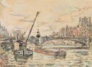Pont Des Arts, Paris by Paul Signac