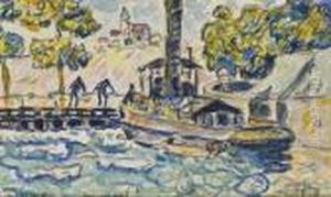 Remorqueur A Quai by Paul Signac