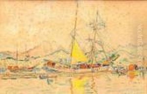 Voiliers A Ajaccio by Paul Signac