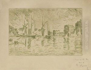 Voiles A Sec A Saint-tropez by Paul Signac