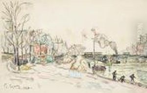 Le Pont Des Arts, Paris by Paul Signac