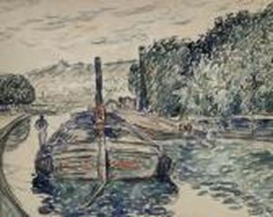 Boating On The River Seine, Samois by Paul Signac