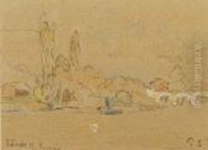La Seine Pres De Sevres by Paul Signac