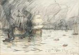 Bateaux Dans Un Port by Paul Signac