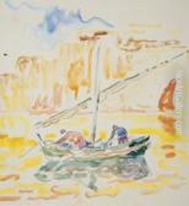 Pecheurs Dans Le Port De Saint-tropez by Paul Signac