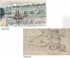 Remorqueur Sur Le Canal (recto); Etude De Remorquer Sur Le Canal(verso)
