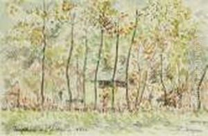 Peupliers A L'autume 1924 by Paul Signac