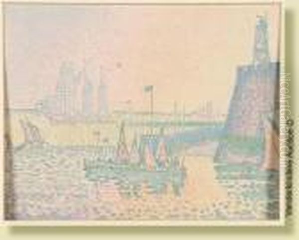 Vue D""un Port Avec Bateaux - view 1