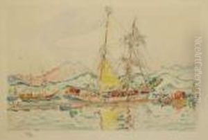 Voiliers A Ajaccio by Paul Signac
