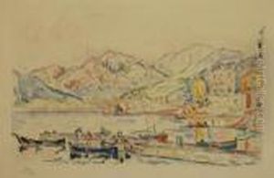 Port De Peche En Corse by Paul Signac