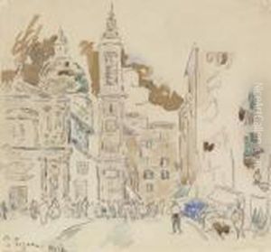 Cours Saleya, Nice by Paul Signac