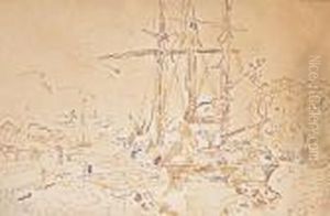 Trois-mts Dans Le Port by Paul Signac